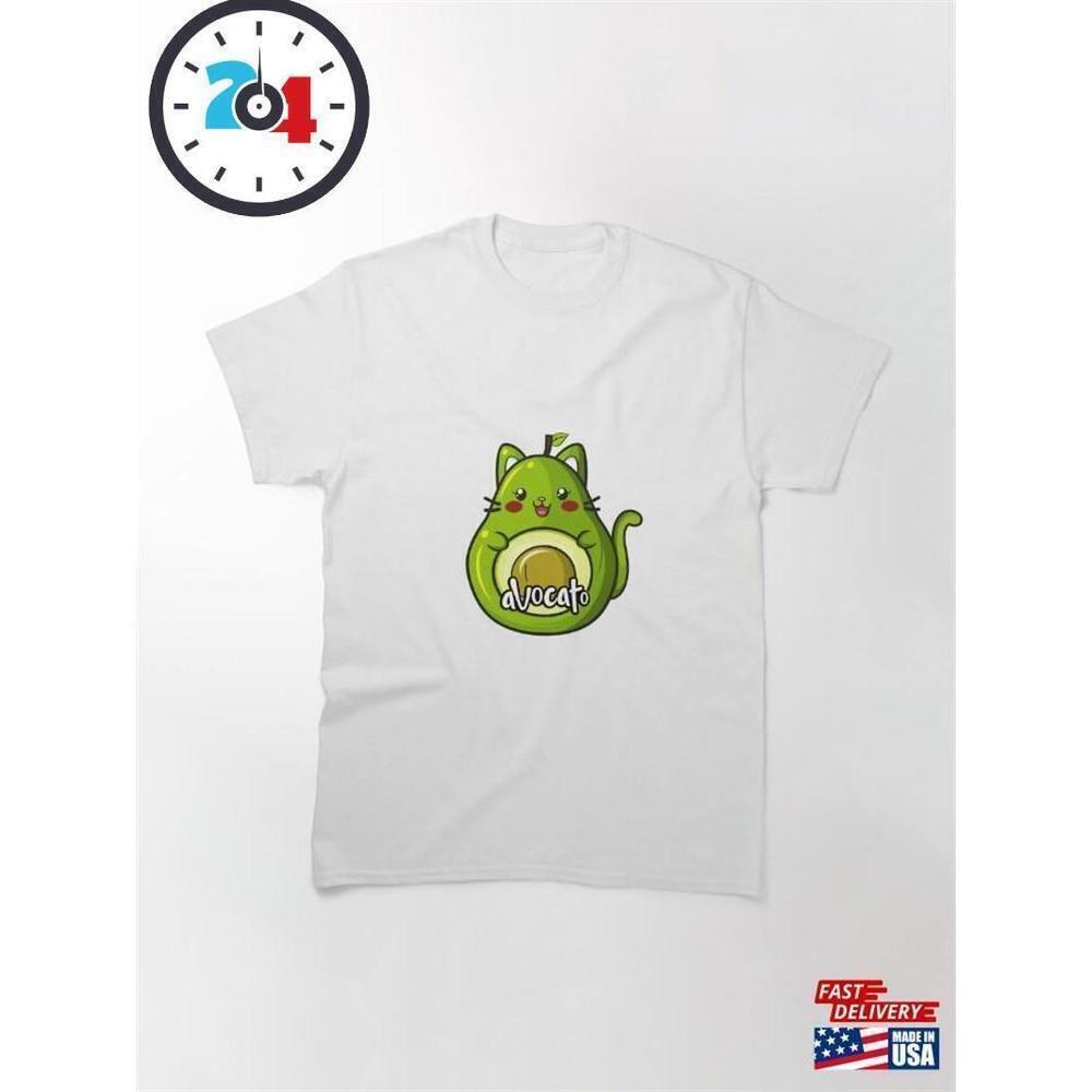 Avocado Cat Cute Classic T-Shirt